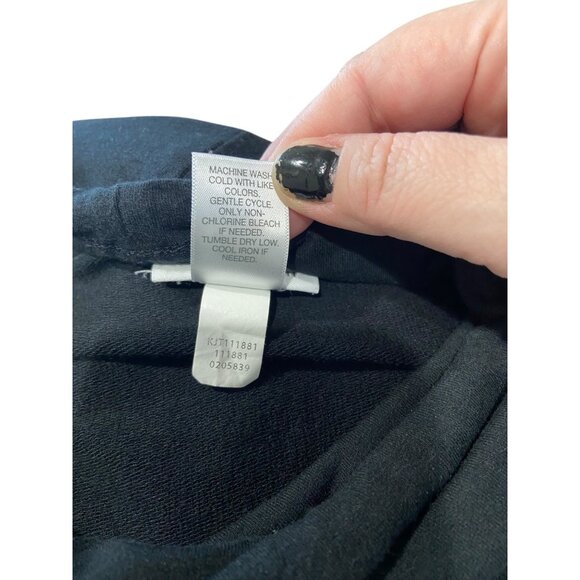 J.Jill PureJill Modal Blend Super Soft Poncho Black Size M/L Coastal Fall Boho - Picture 5 of 15